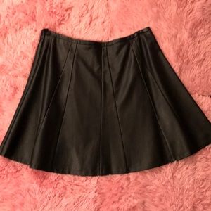 The Limited faux leather flair skirt