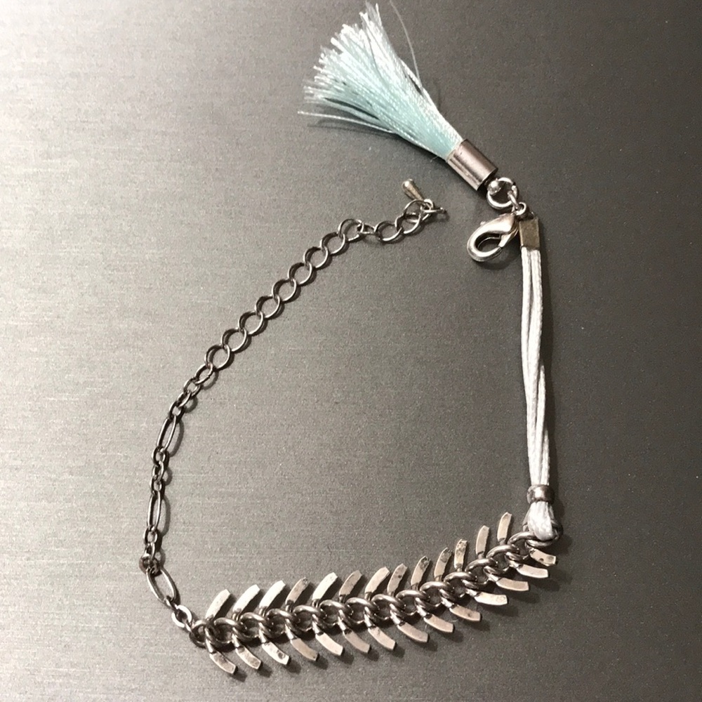 Fishbone bracelet with tassel