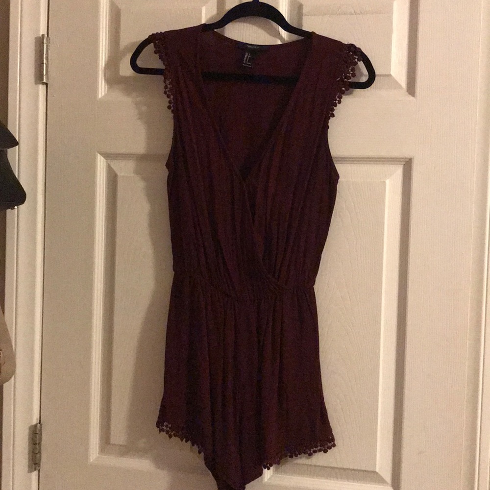 Maroon forever 21 romper