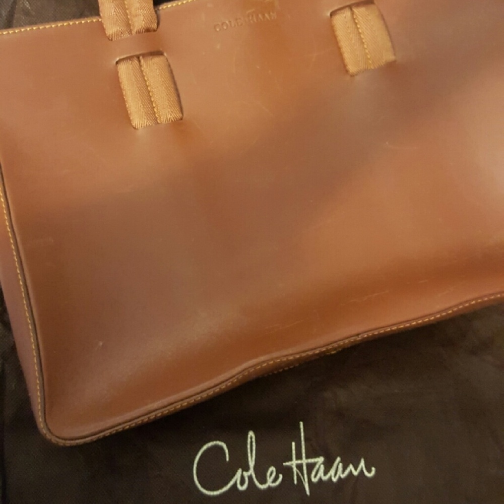 Cole Haan all leather tote over the shoulder