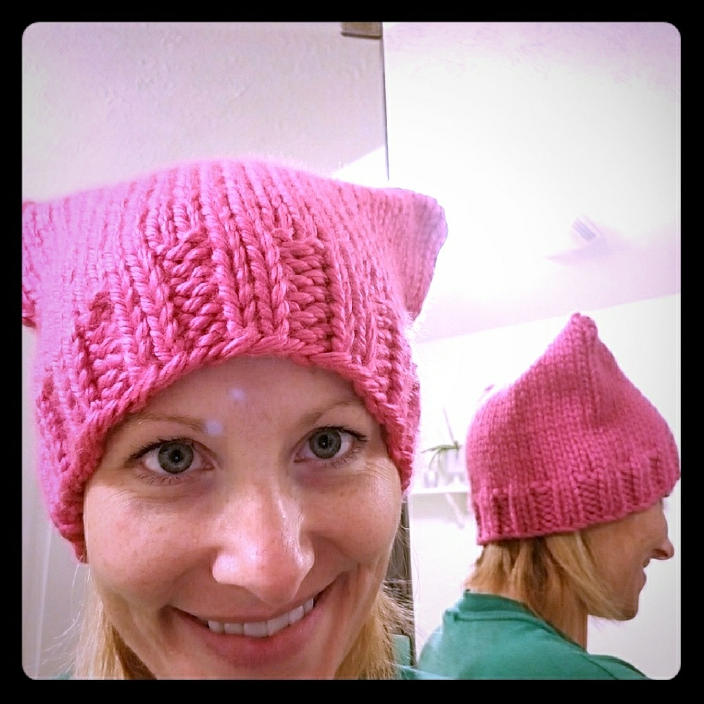 #pussyhatproject hat. Made with my own two hands