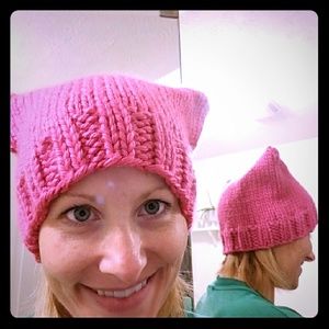 #pussyhatproject hat. Made with my own two hands