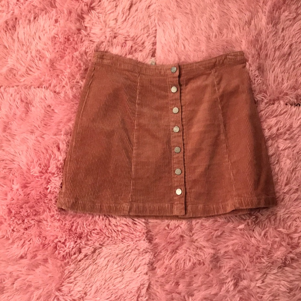Forever 21 dusty rose button up skirt
