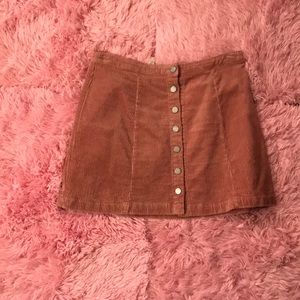 Forever 21 dusty rose button up skirt