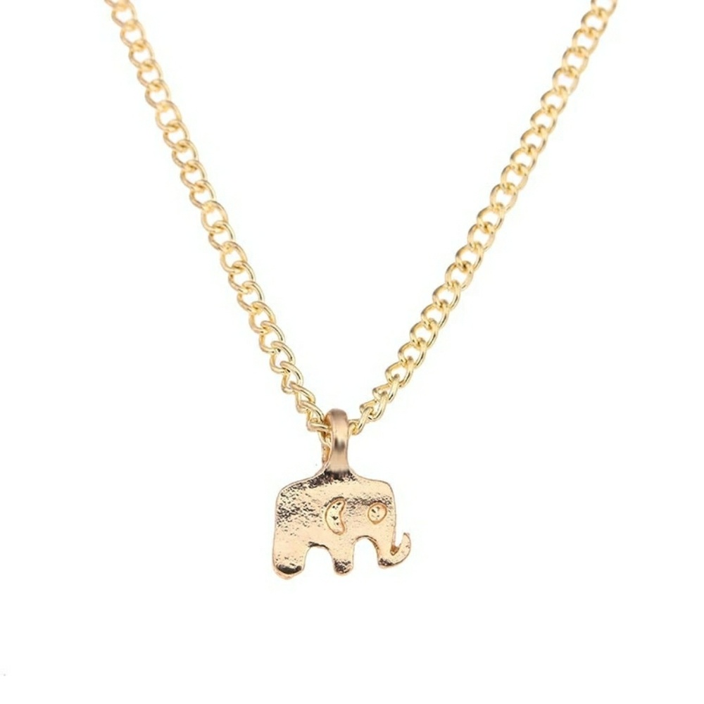 5 for $25 Gold Color Elephant Pendant Necklace - Picture 2 of 3