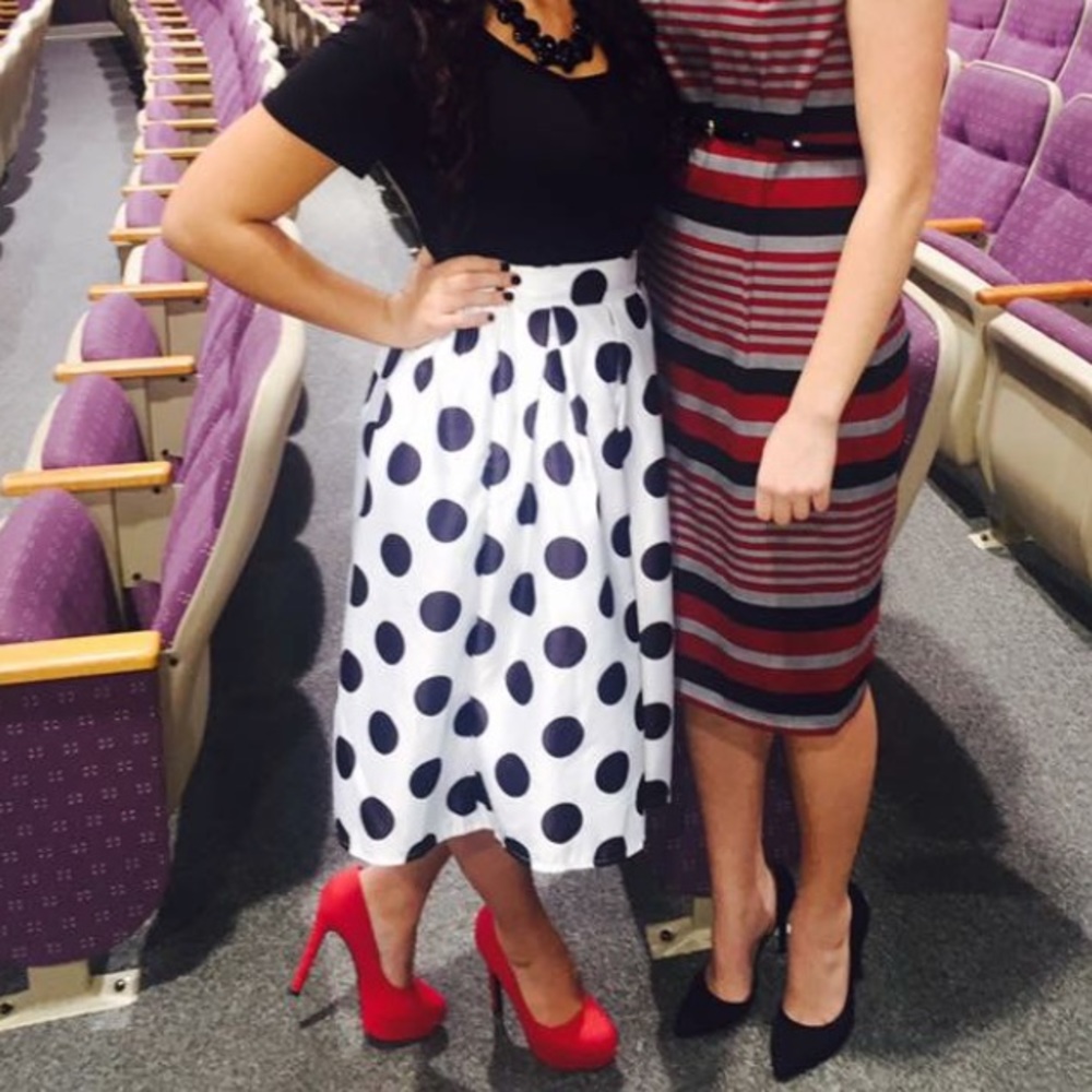 Vintage polka dot skirt