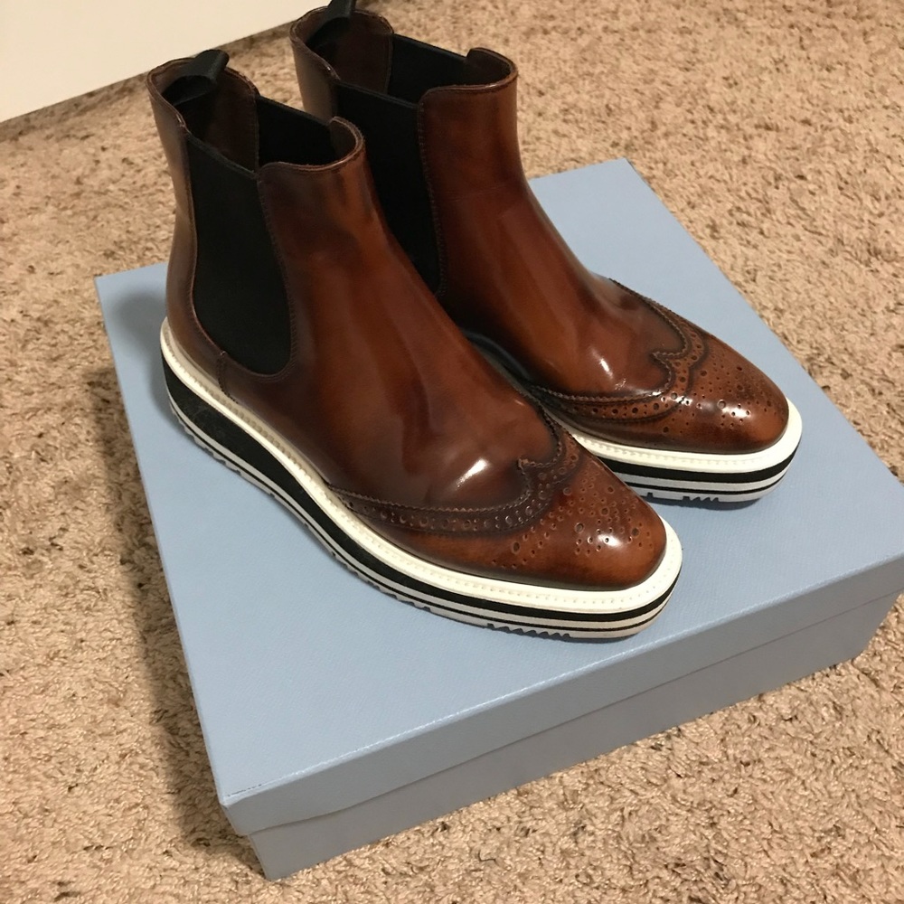 Prada Oxford Ankle Boot