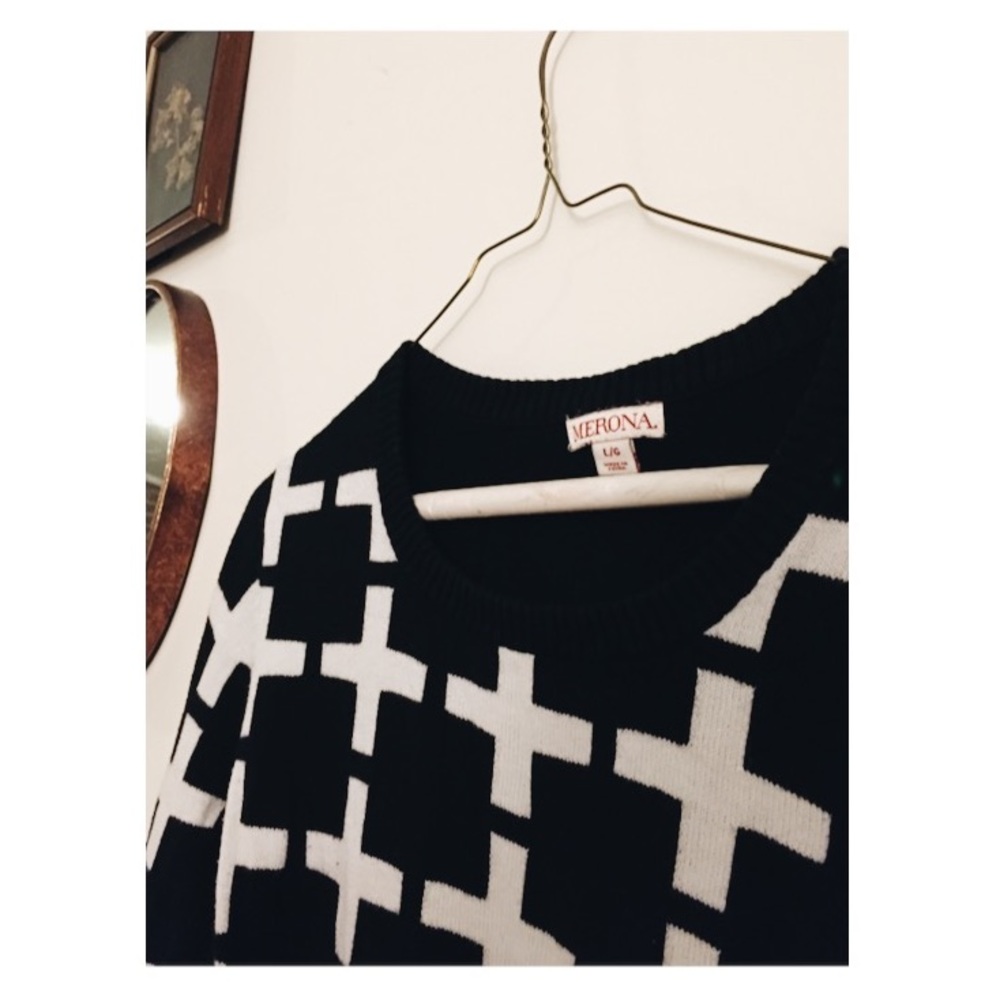 Black & White Merona Crewneck Sweater