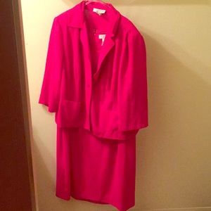 Sag Harbor Dress w/Coat Hot Pink 22W Used