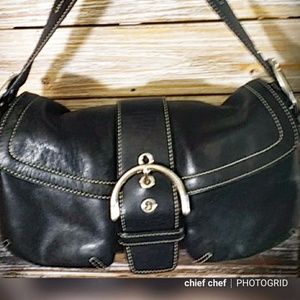 Vintage COACH Soho Black Shoulder Bag