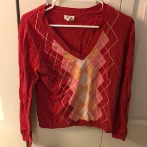 Bass Argyle Pink Sweater