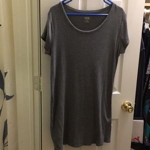 Grey rubbed mini dress