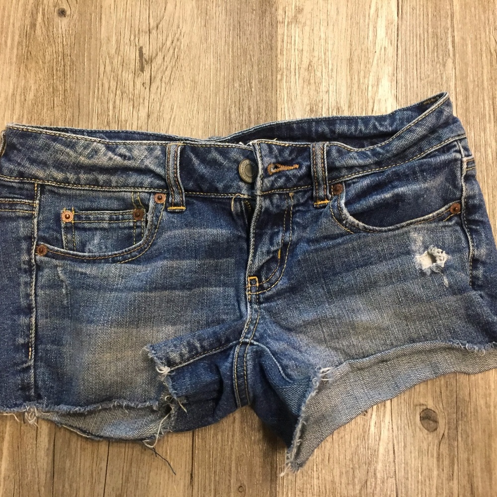 Denim Jean Shorty Shorts by AE