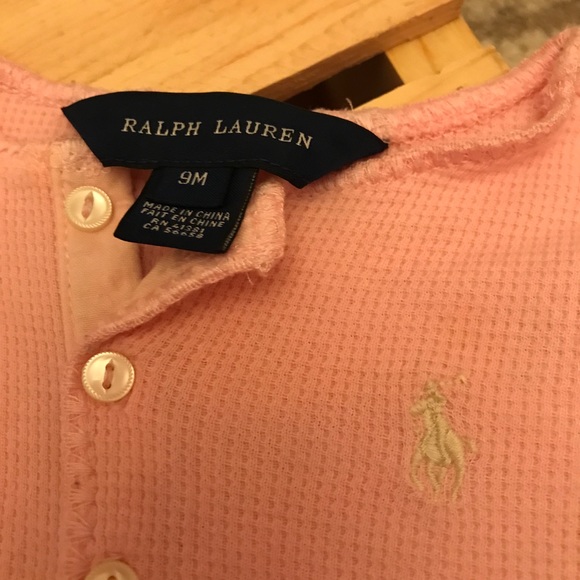 Ralph Lauren 9 Month top & pant pink black - Picture 2 of 4