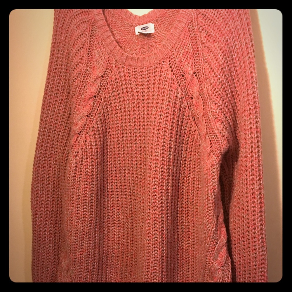 Old navy sweater speckled pink