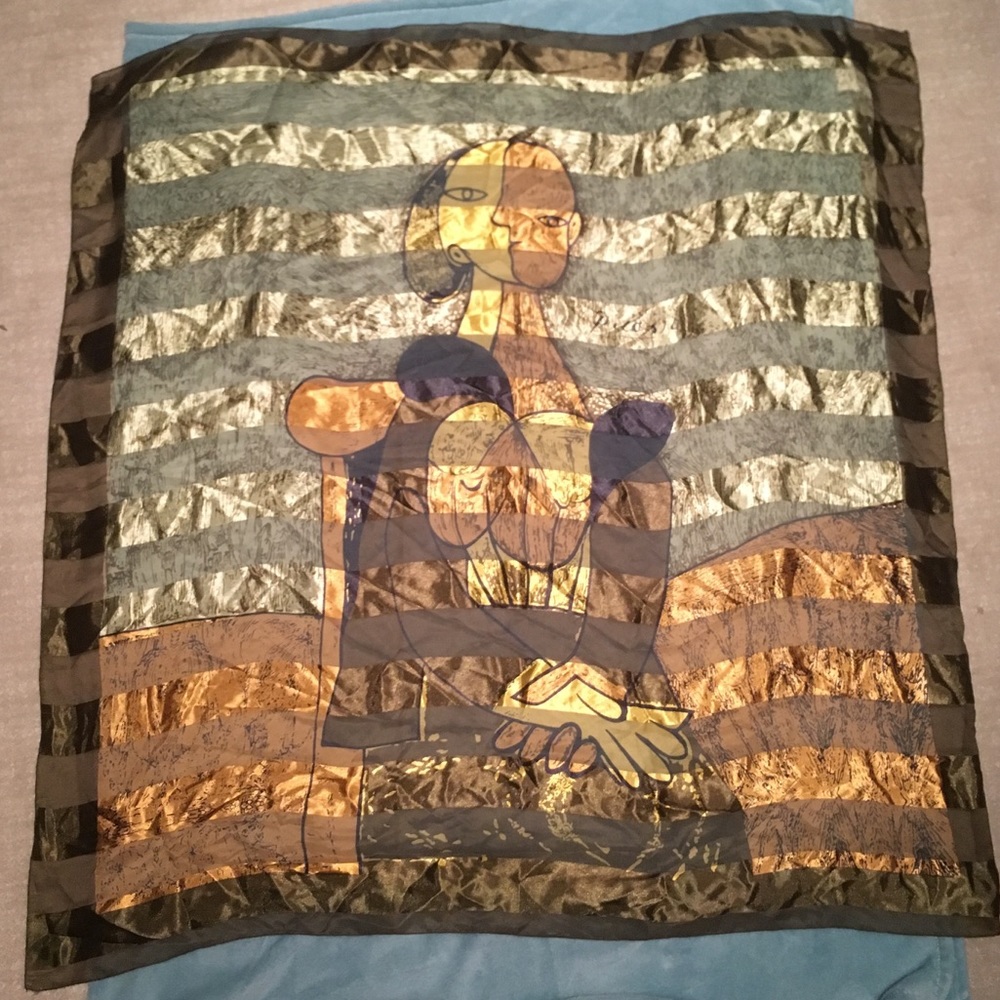 💙3 for 20!! large Picasso Sitting Lady Scarf