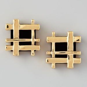 Tori Burch Mini Gingham stud Earrings