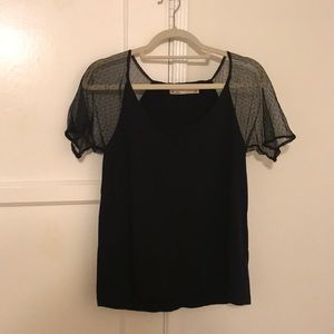 Madewell Tee w/Mesh Sleeves