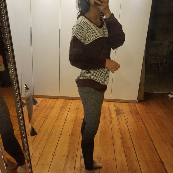 Chunky Sweater - Red/Burgundy + B&W - Picture 1 of 6