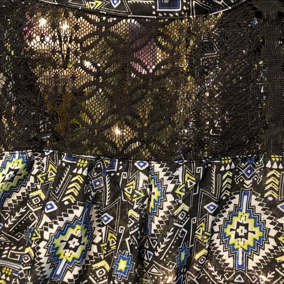 Sheer, Lace Back Blouse - Picture 3 of 6