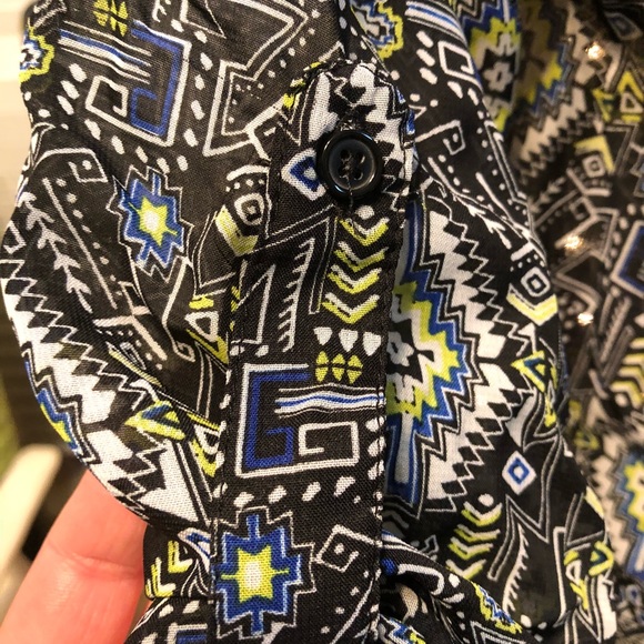 Sheer, Lace Back Blouse - Picture 4 of 6