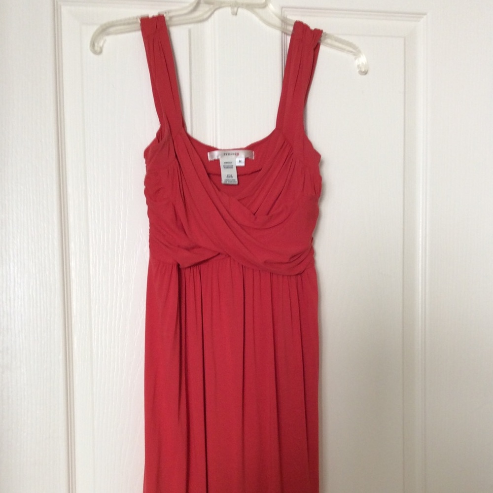 Burnt orange cotton dress