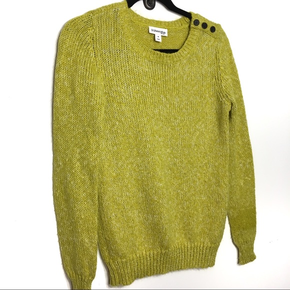 Subtle Sparkle Button Shoulder Heather Lime - Picture 3 of 8