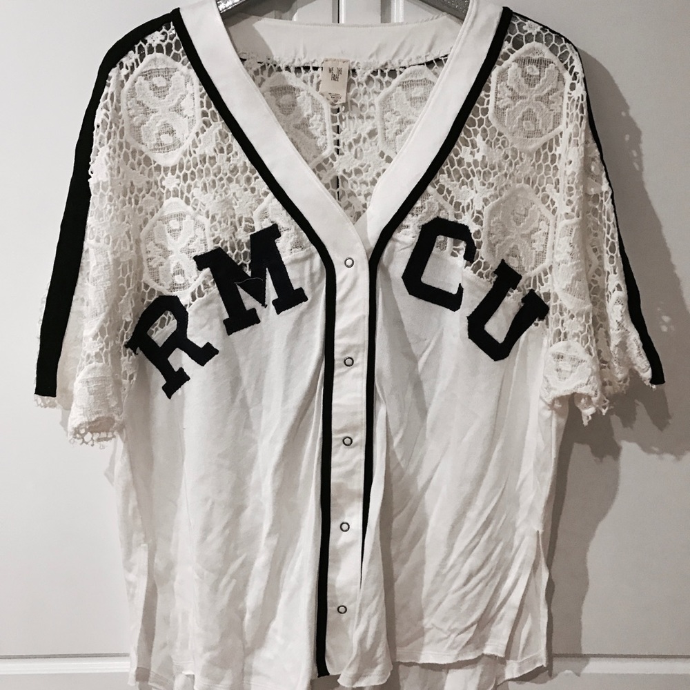 Free People Lace Baseball Jersey ⚾️🍻