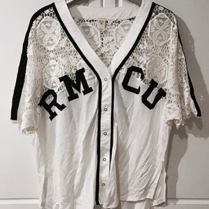 Free People Lace Baseball Jersey ⚾️🍻