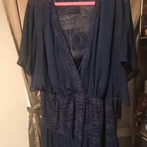 Sheer Navy and Lace dress