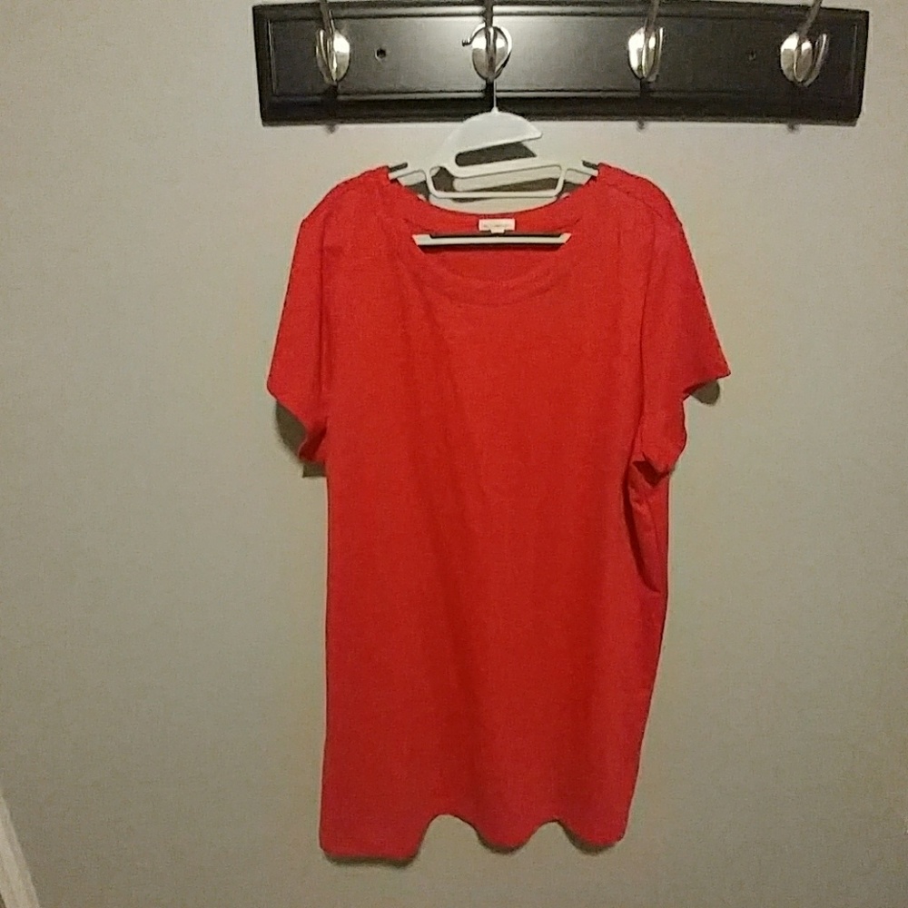 Red Gap Shift Dress