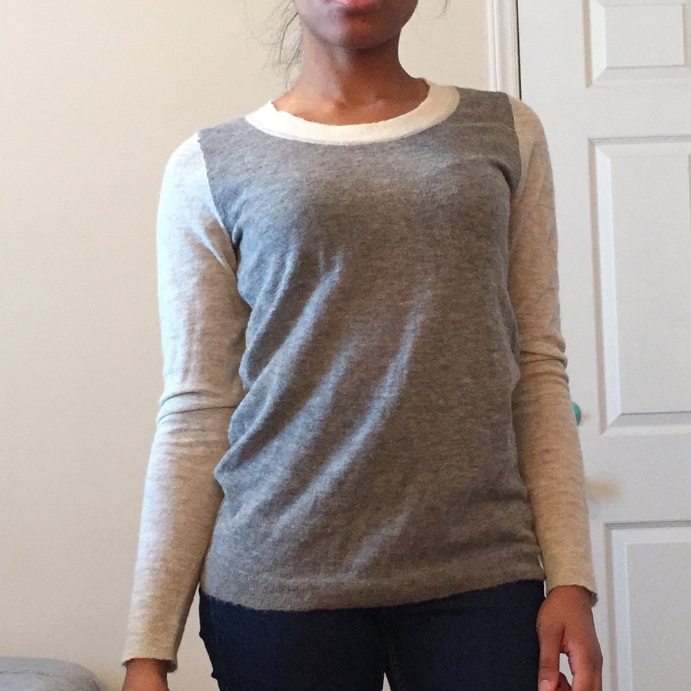 Banana Republic Sheer Elbow Patch Sweater