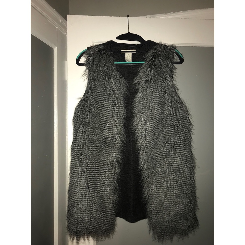 Grey Fur Vest