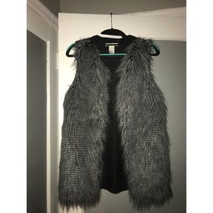 Grey Fur Vest