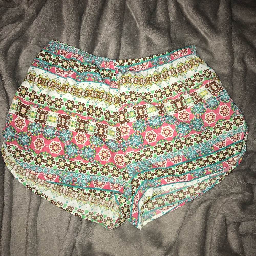 Pastel Print Silky Shorts