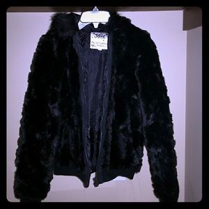 Justice size 14 little girls furry coat