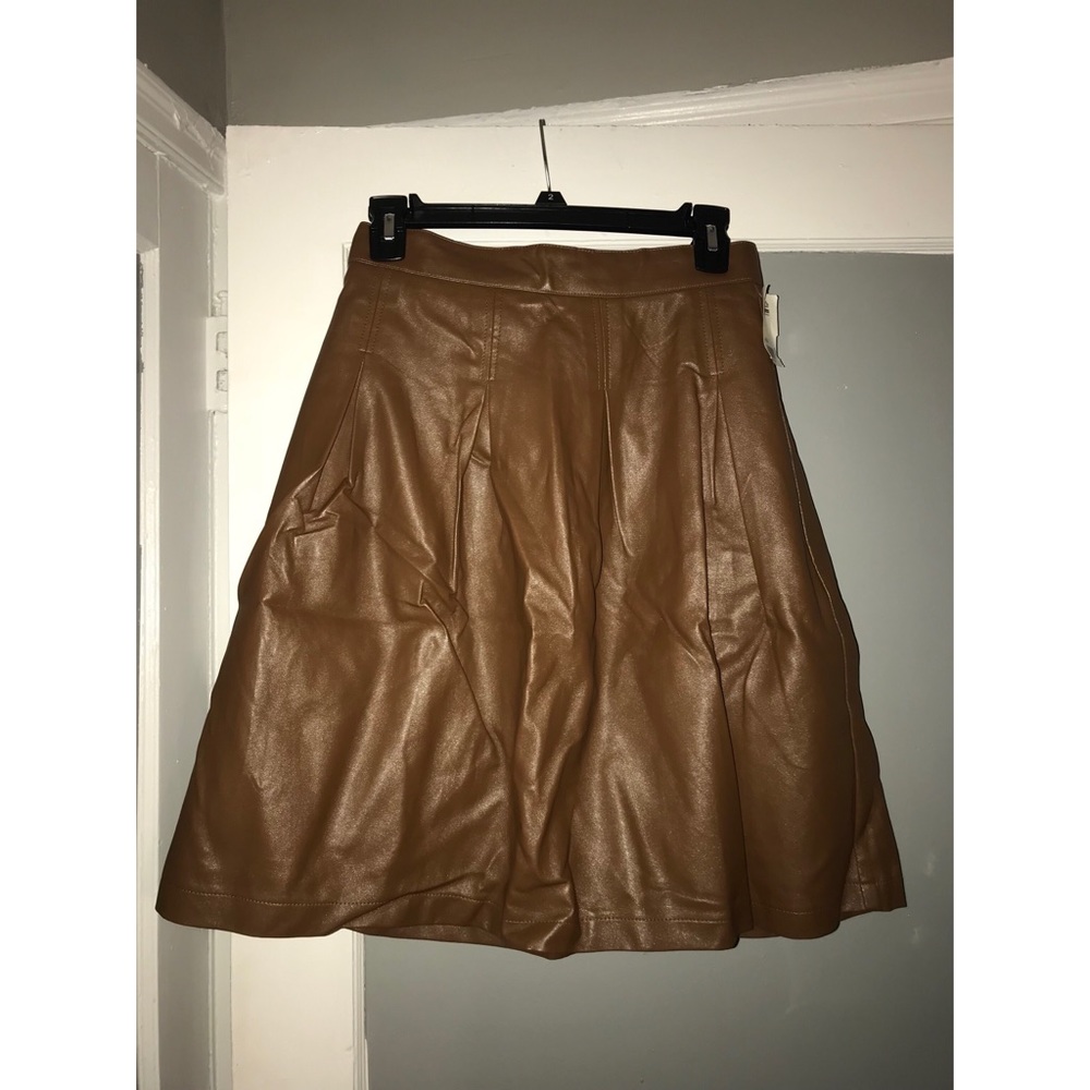 Leather A-Line Skirt