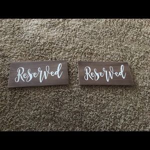 Reserved signs