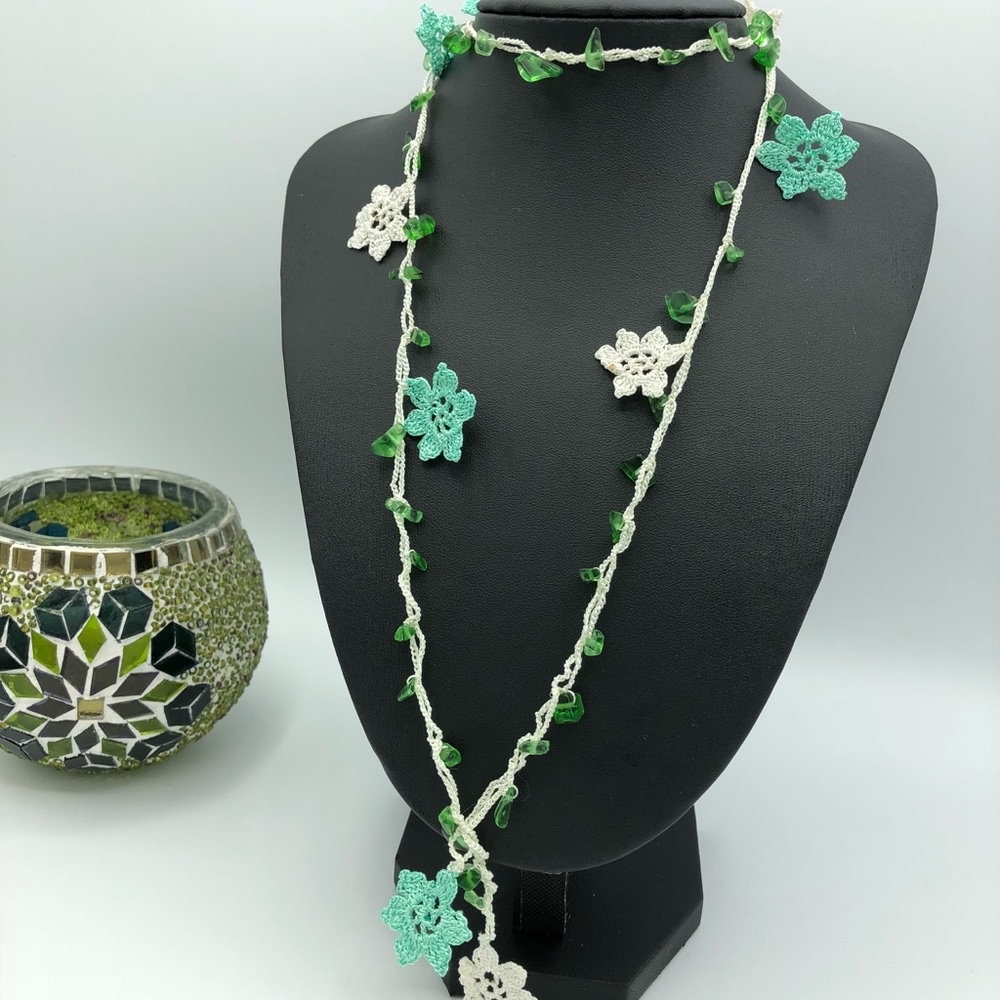 Handcrafted Unique Romantic Lace Necklace❤️🧚‍♀️