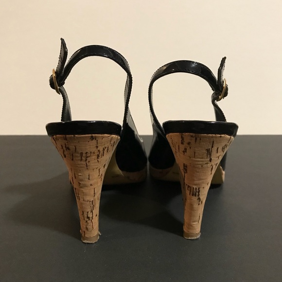 BCBG Patent Leather Slingback Heels | Black - Picture 4 of 4