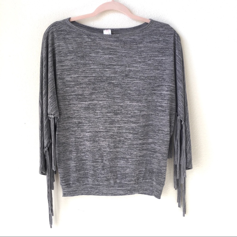 Fringed Gray Shirt