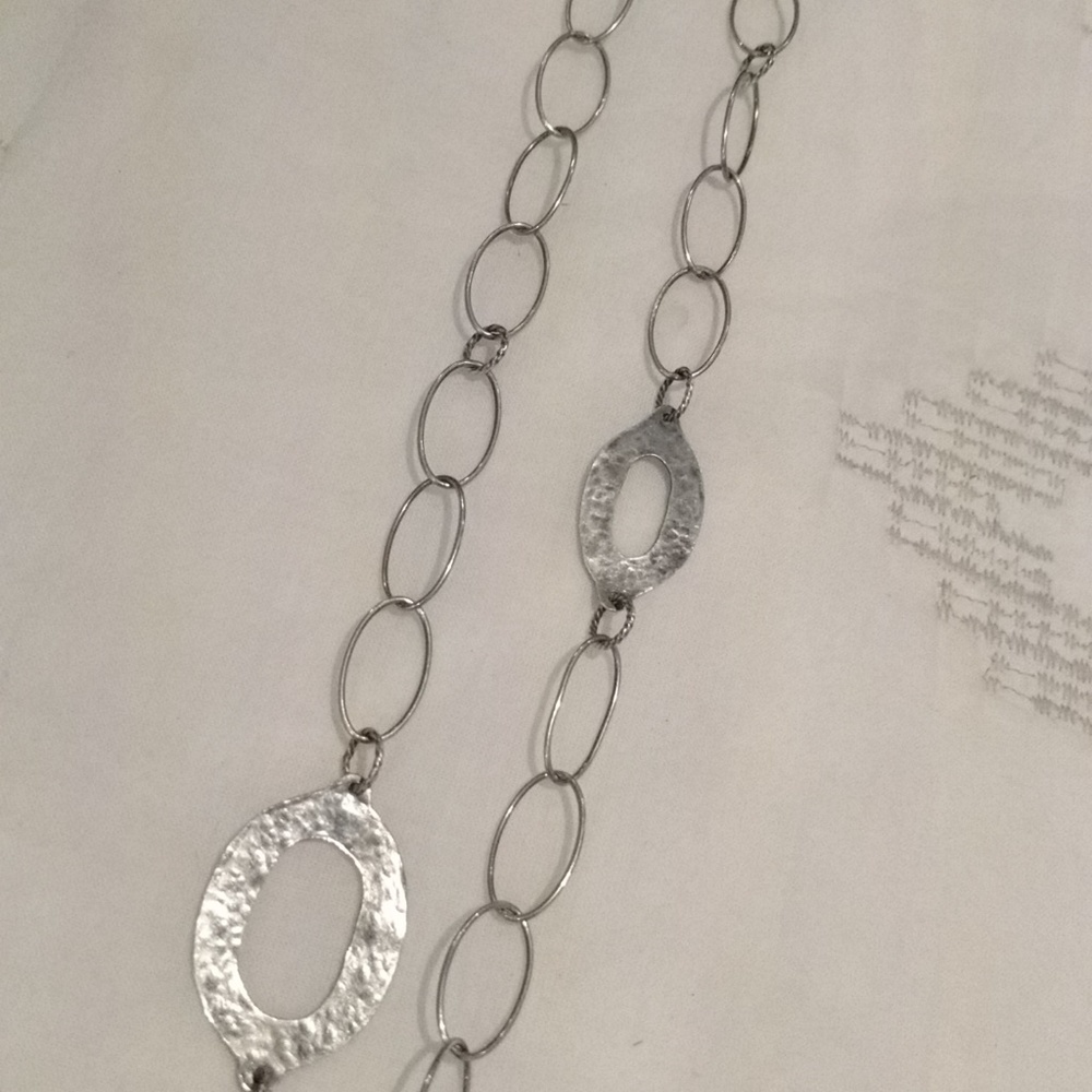 Silpada Hammered Sterling Silver Oval Necklace
