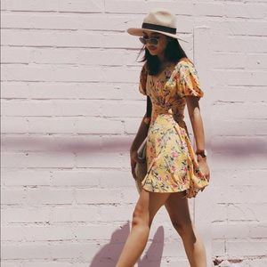 🌼🌼 Yellow Floral Wrap Dress 🌼🌼