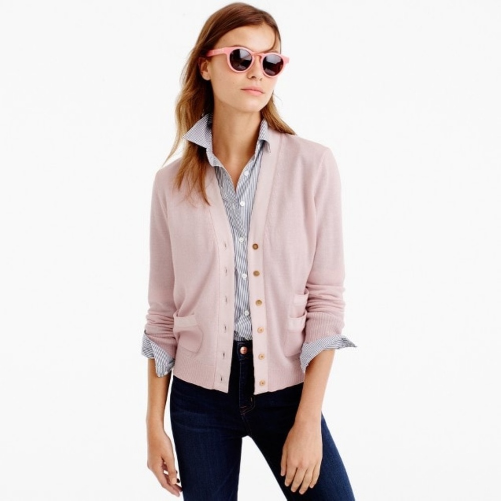J. Crew Harlow Cardi / Cardigan in blush pink