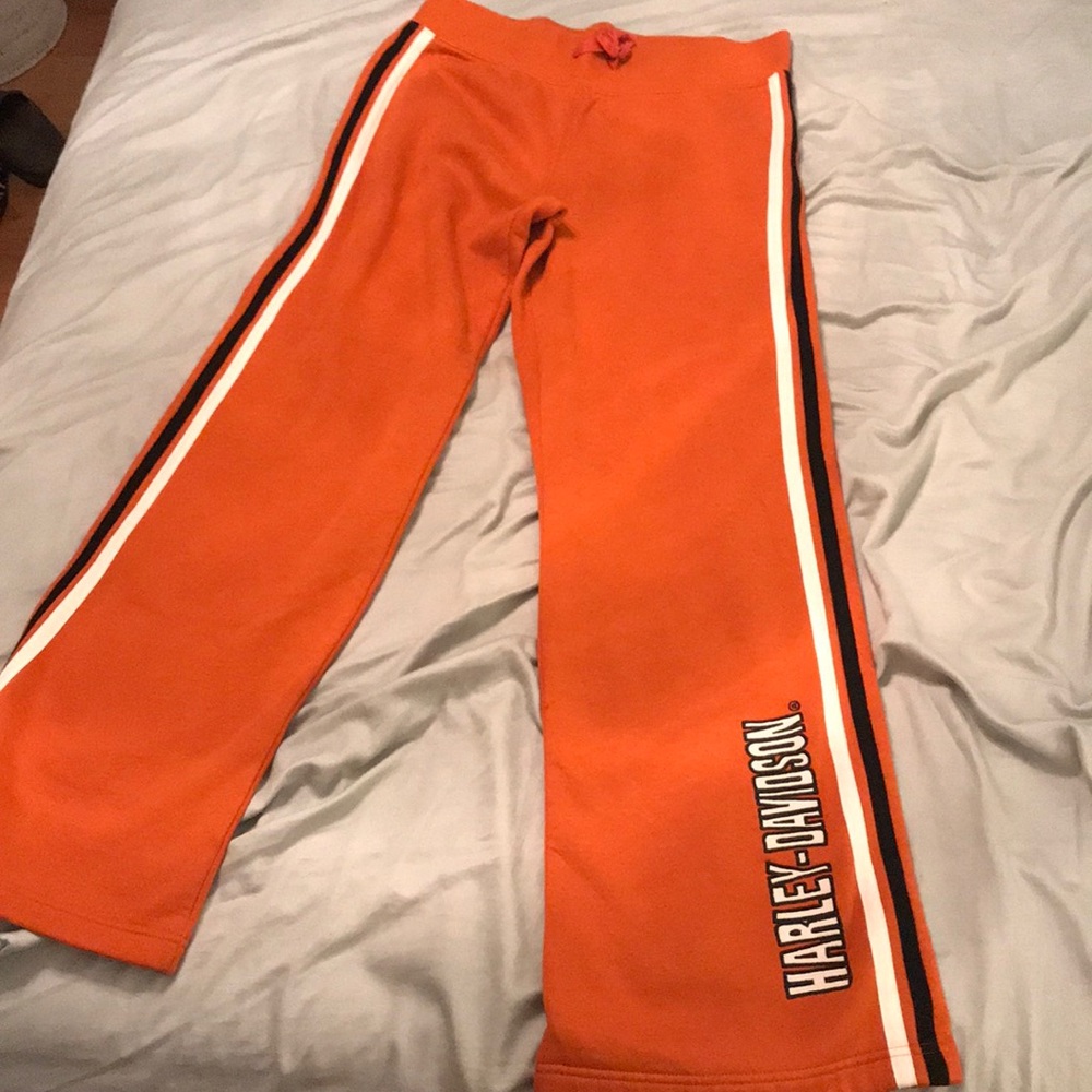 Fleece lined Harley sweat pants.