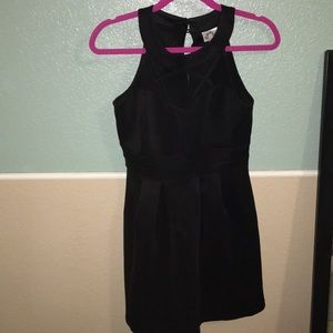 Black cut out mesh dress