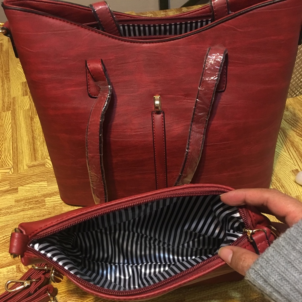 🆕 2 pcs genuine leather handbag  & shoulder bag - Picture 3 of 6