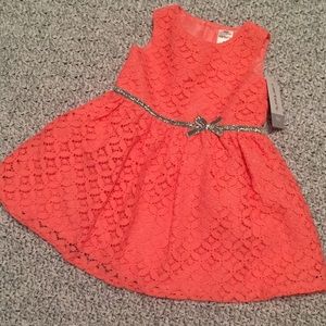 NWT Carter's Coral Lace Dress