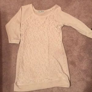 Sweater/lace tunic