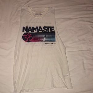 Spiritual gangster NAMASTE muscle tee